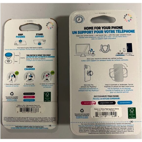 PopSockets PopGrip and PopMount Cell Set for Phones 2Pk - Picture 2 of 7